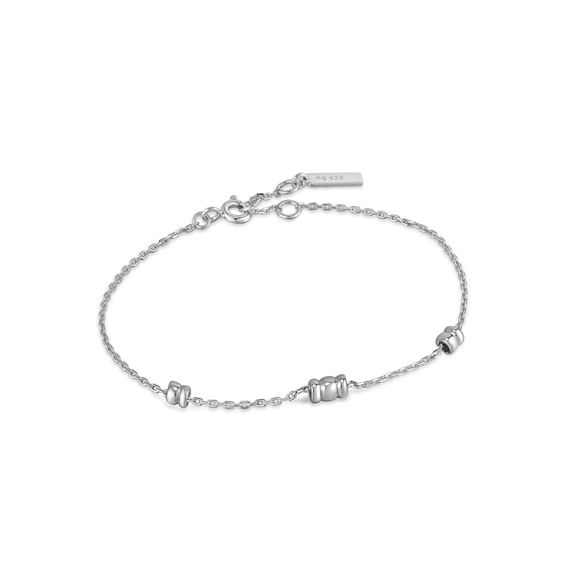 ANIA HAIE Silver Smooth Twist Chain Bracelet