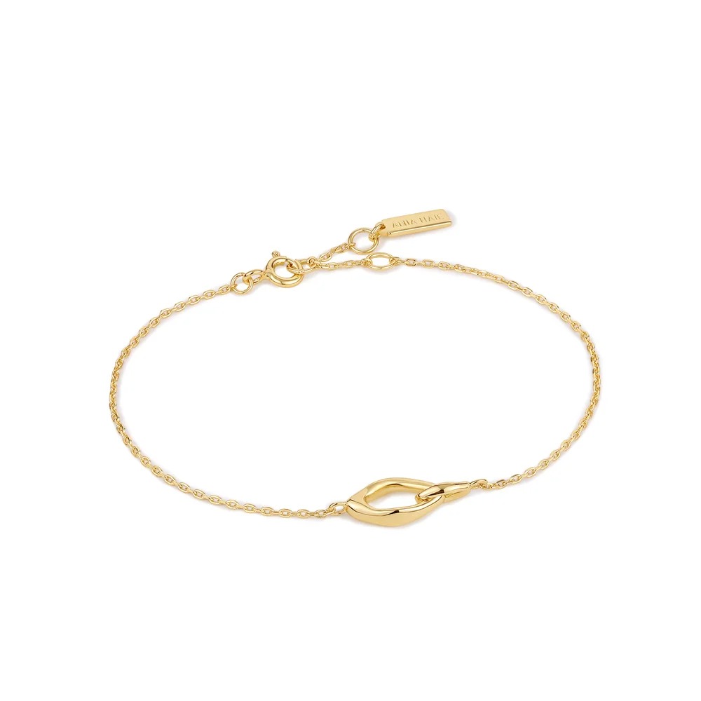 ANIA HAIE Wave Link Bracelet, Gold-Plated