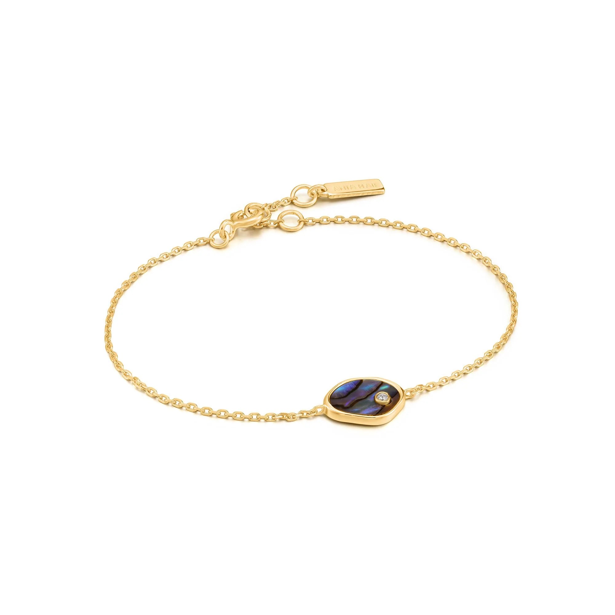 ANIA HAIE Tidal Abalone Bracelet, Gold-Plated
