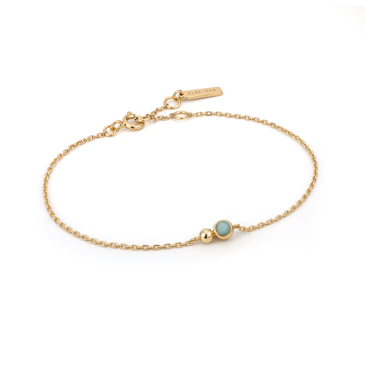ANIA HAIE Orb Amazonite Chain Bracelet, Gold-plated