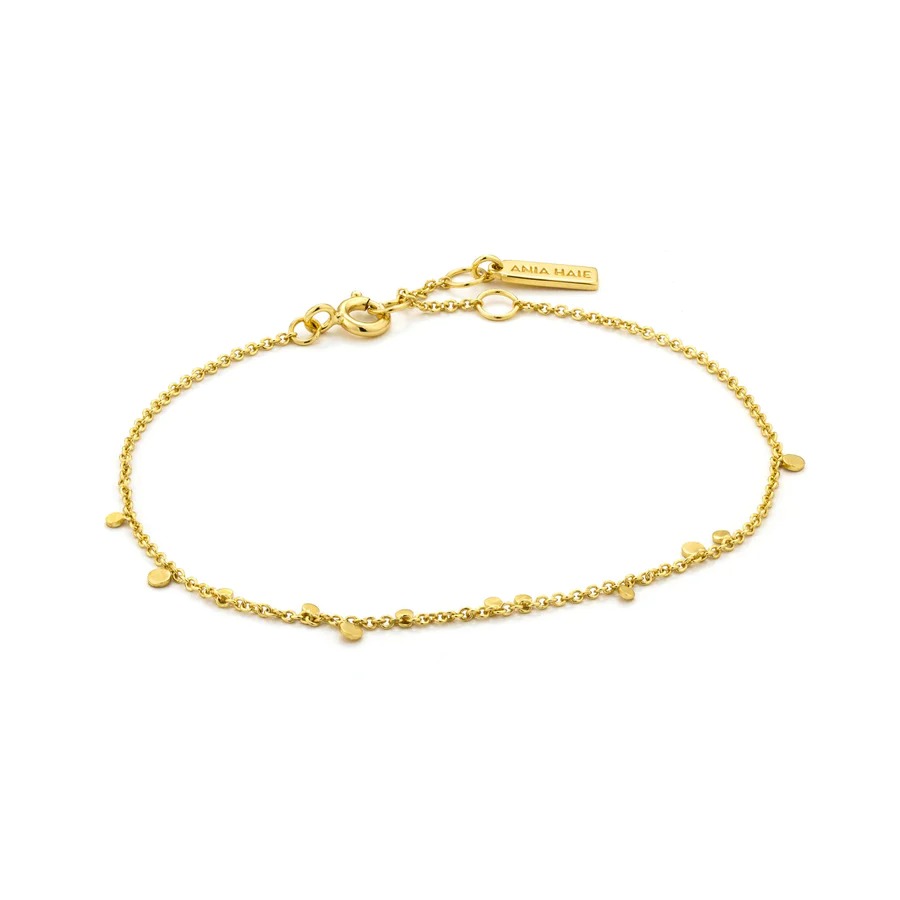 ANIA HAIE Geometry Mixed Discs Bracelet, Gold-Plated