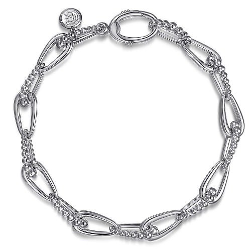 Sterling Silver Bujukan Link Chain Bracelet l 7 1/2 inches
