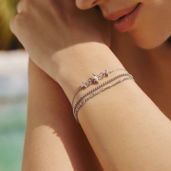 ANIA HAIE Star Linked Bracelet, Sterling Silver