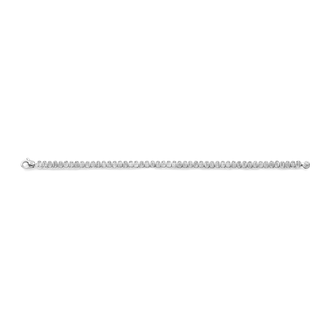TI SENTO 23040ZI Sterling Silver Zirconia Bracelet l 7 inches