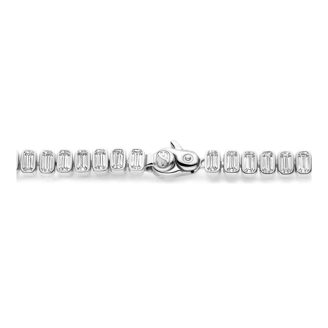 TI SENTO 23040ZI Sterling Silver Zirconia Bracelet l 7 inches