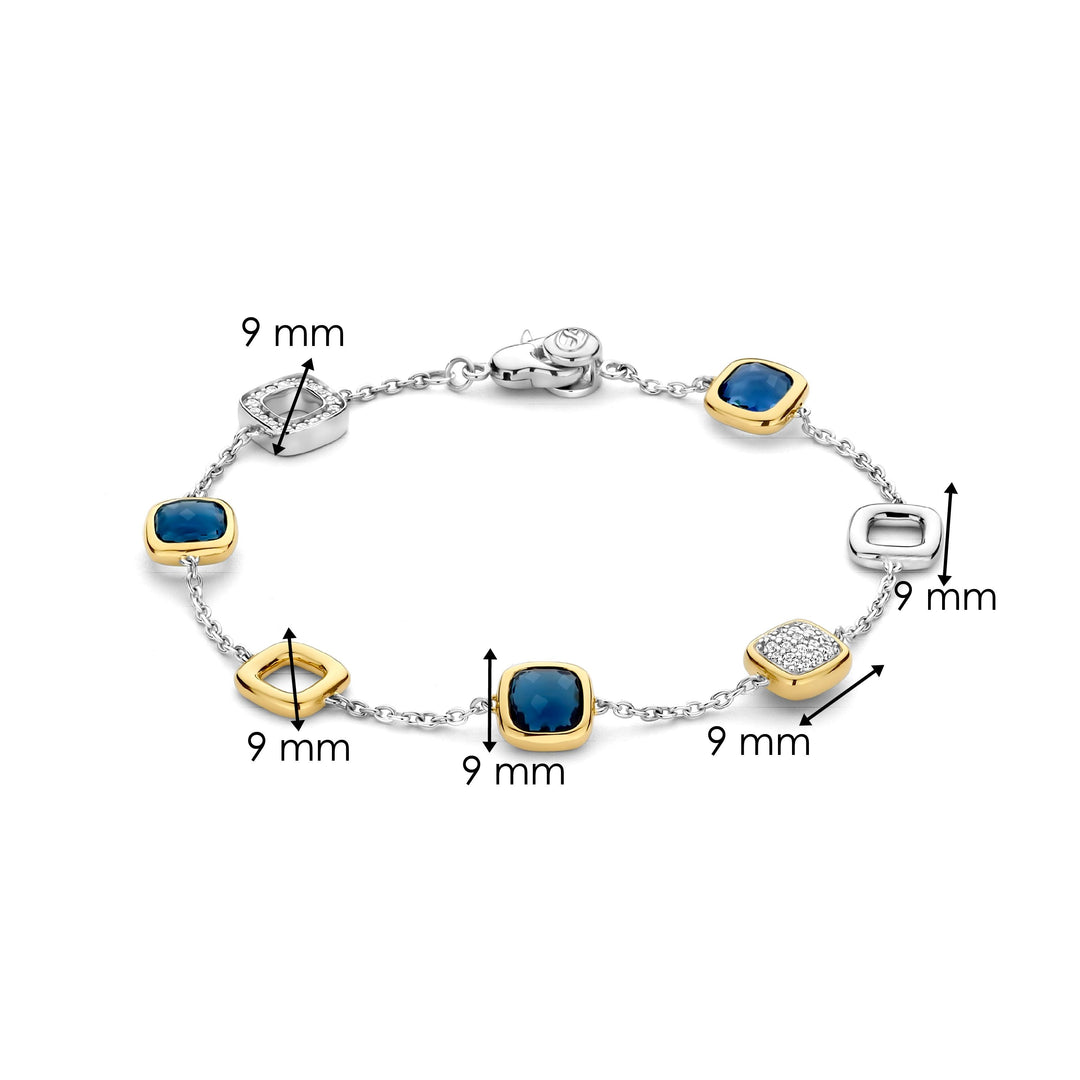 TI SENTO 23080DB Silver and Gold-plate Bracelet l Small