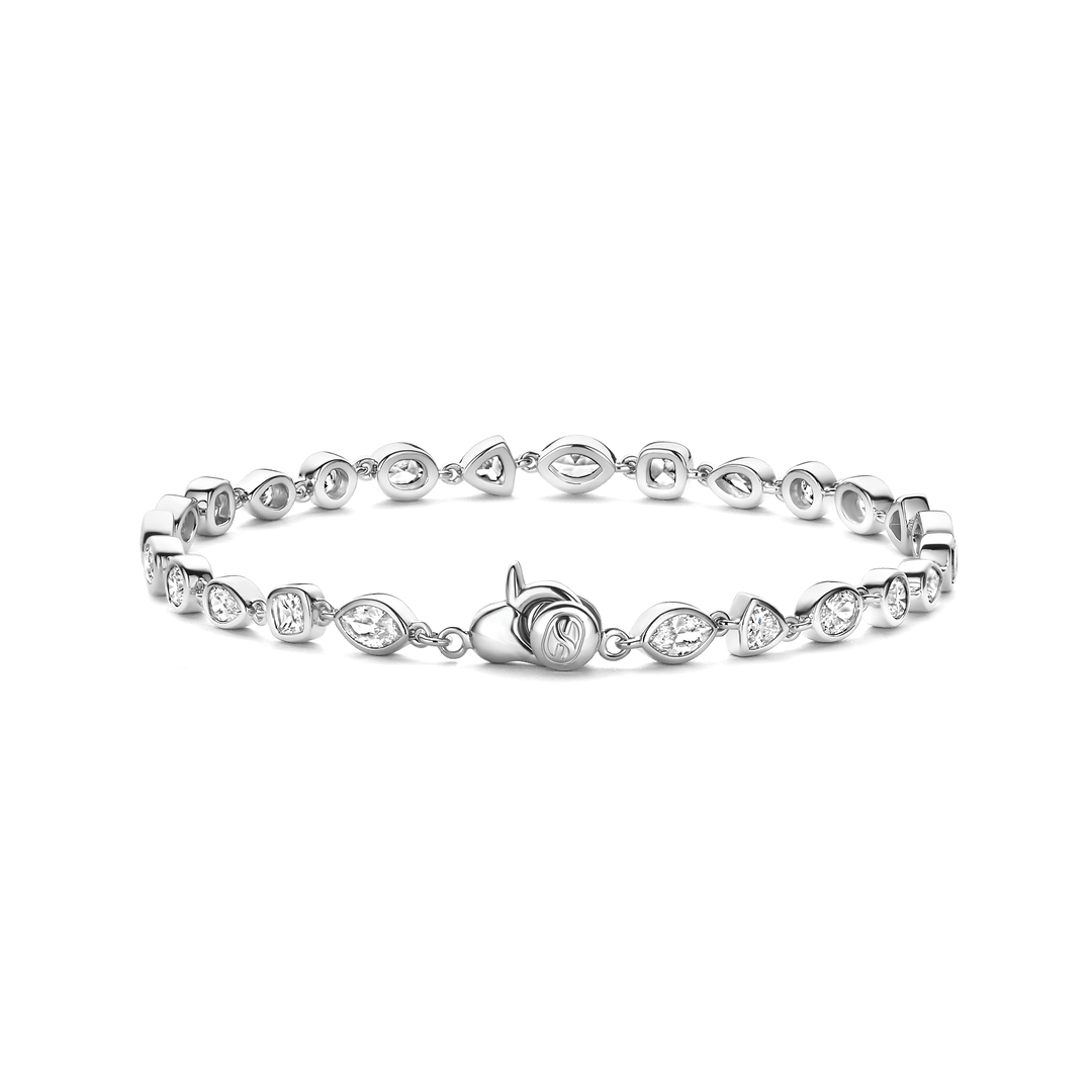 TI SENTO 23062ZI Sterling Silver Zirconium Line Bracelet l 7 1/2 inches