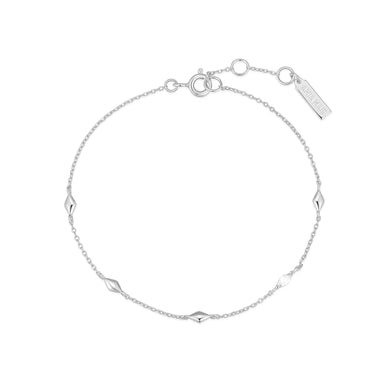 ANIA HAIE Sterling Silver Rhombus Station Bracelet l 7 1/4 inches