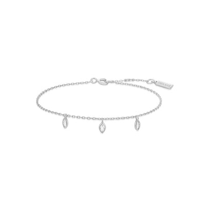 ANIA HAIE Sterling Silver Zirconia Triple Station Bracelet l 7 1/4 inches