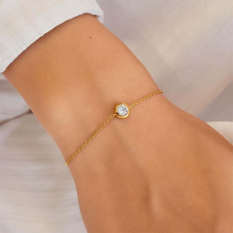 ANIA HAIE Sterling Silver, Gold-plate Just You Solitaire Bracelet