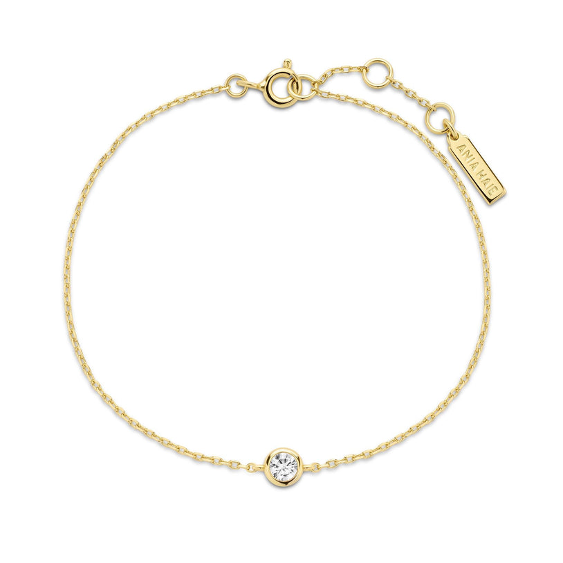 ANIA HAIE Sterling Silver, Gold-plate Just You Solitaire Bracelet