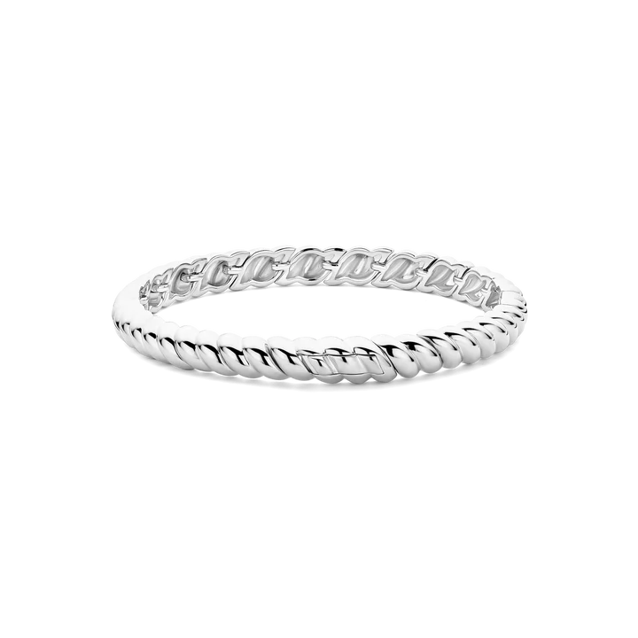 TI SENTO Sterling Silver Ribbed Bangle Bracelet l 7 1/4 inches