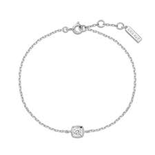 ANIA HAIE Sterling Silver,  Modern Bezel-Set Solitaire Bracelet