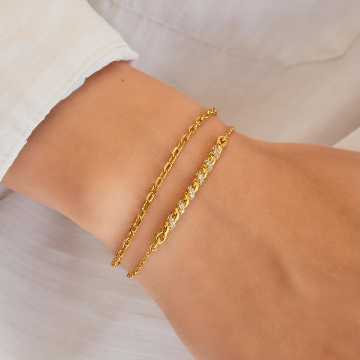 ANIA HAIE Sterling Silver, Twisted Bar Bracelet