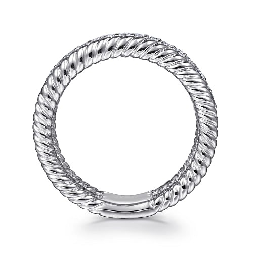 Sterling Silver White Sapphire Easy Stacklable Band Ladies Ring l Size 6 1/2