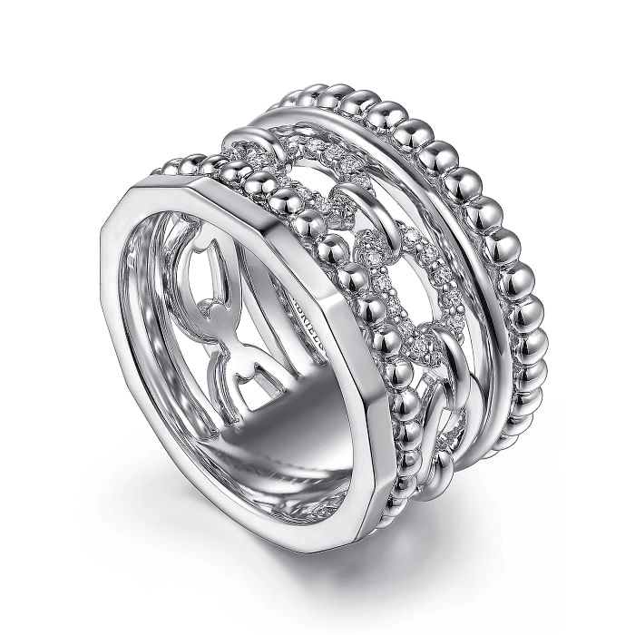 Sterling Silver White Sapphire Easy Stackable Ring l Size 6 1/2