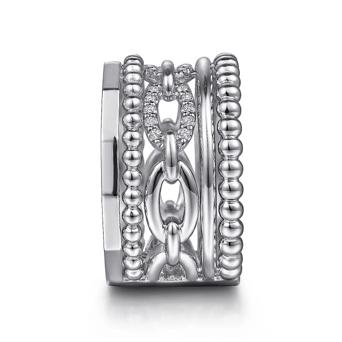 Sterling Silver White Sapphire Easy Stackable Ring l Size 6 1/2