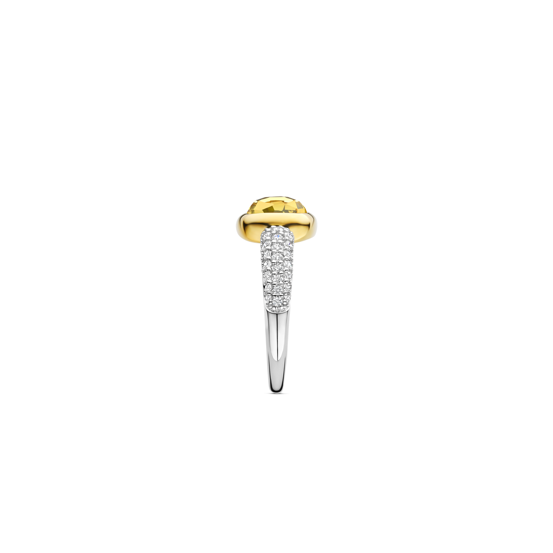 TI SENTO 12331DY Sterling Silver and Gold-plated Ring l Size 7.75