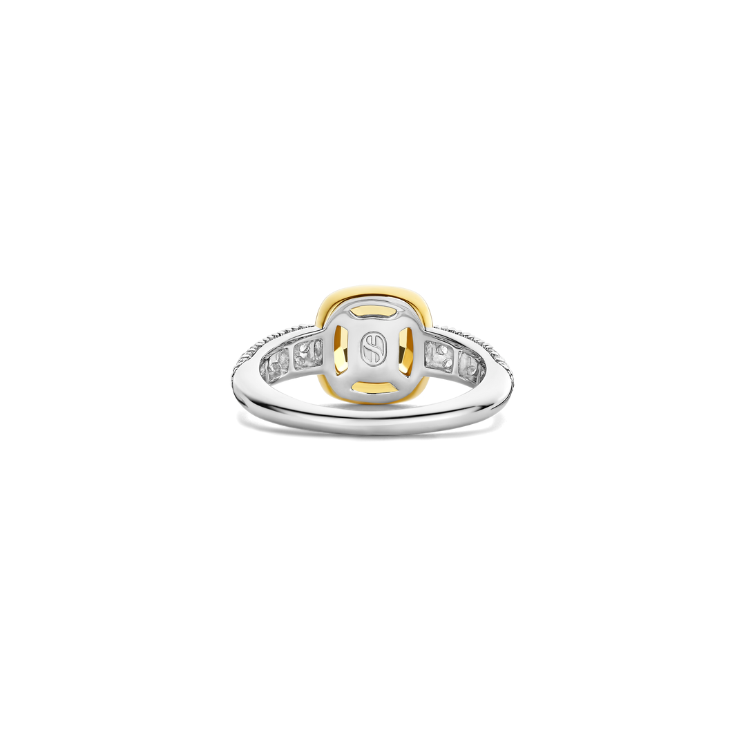 TI SENTO 12331DY Sterling Silver and Gold-plated Ring l Size 7.75