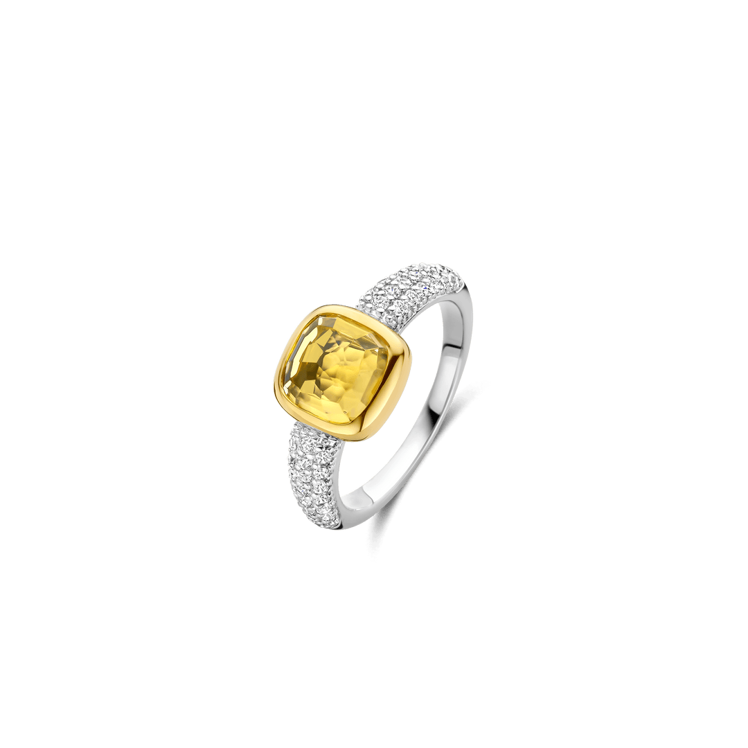 TI SENTO 12331DY Sterling Silver and Gold-plated Ring l Size 7.75