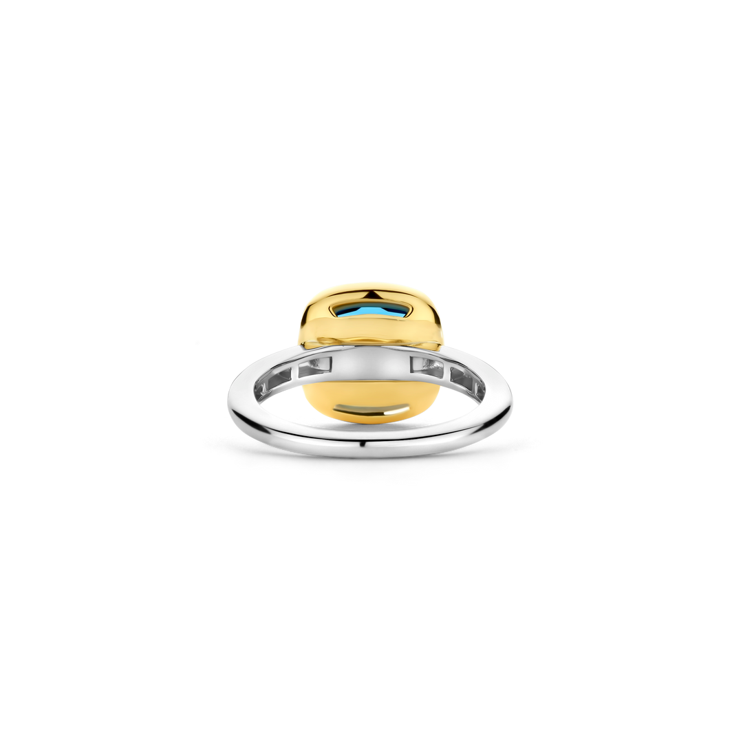 TI SENTO 12351DB Sterling Silver and Gold-plated Ring l Size 7