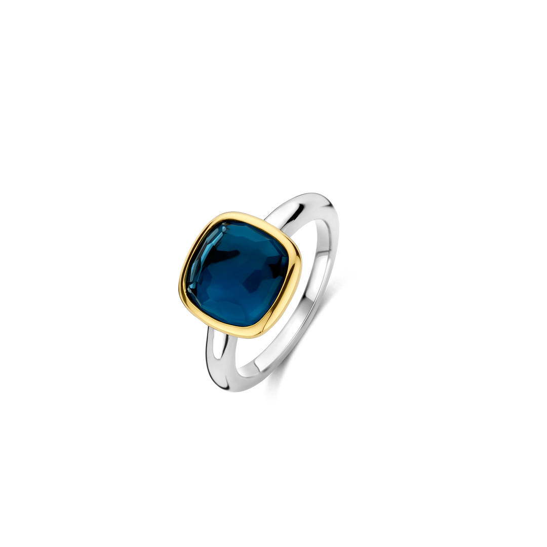 TI SENTO 12351DB Sterling Silver and Gold-plated Ring l Size 7