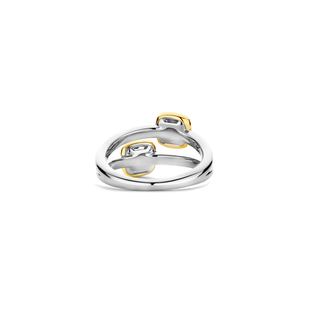 TI SENTO 12352DB Sterling and Gold-plated Ring l Size 7.75