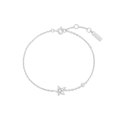 ANIA HAIE Sterling Silver Zirconia Sparkling Star Bracelet l 7 1/4 inches