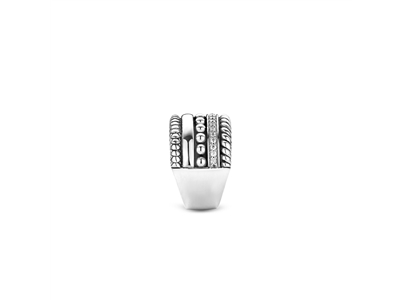 TI SENTO Sterling Silver Zirconia Structure Ring L Model -7 3/4