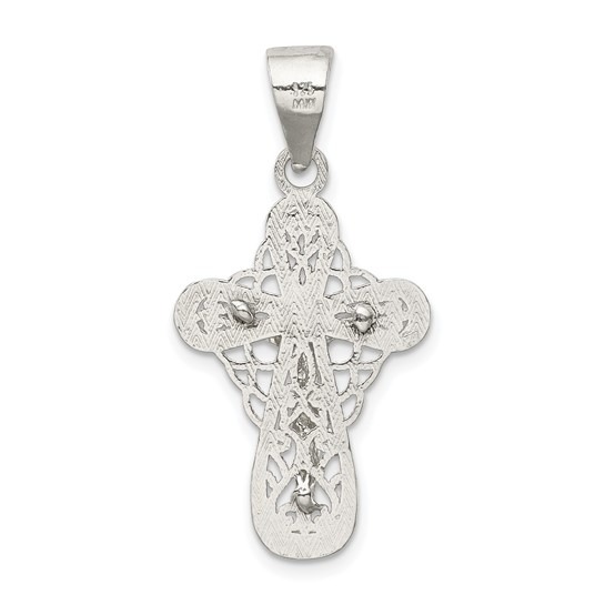 Sterling Silver 23.95x16.2mm Polished Small Crucifix Pendant