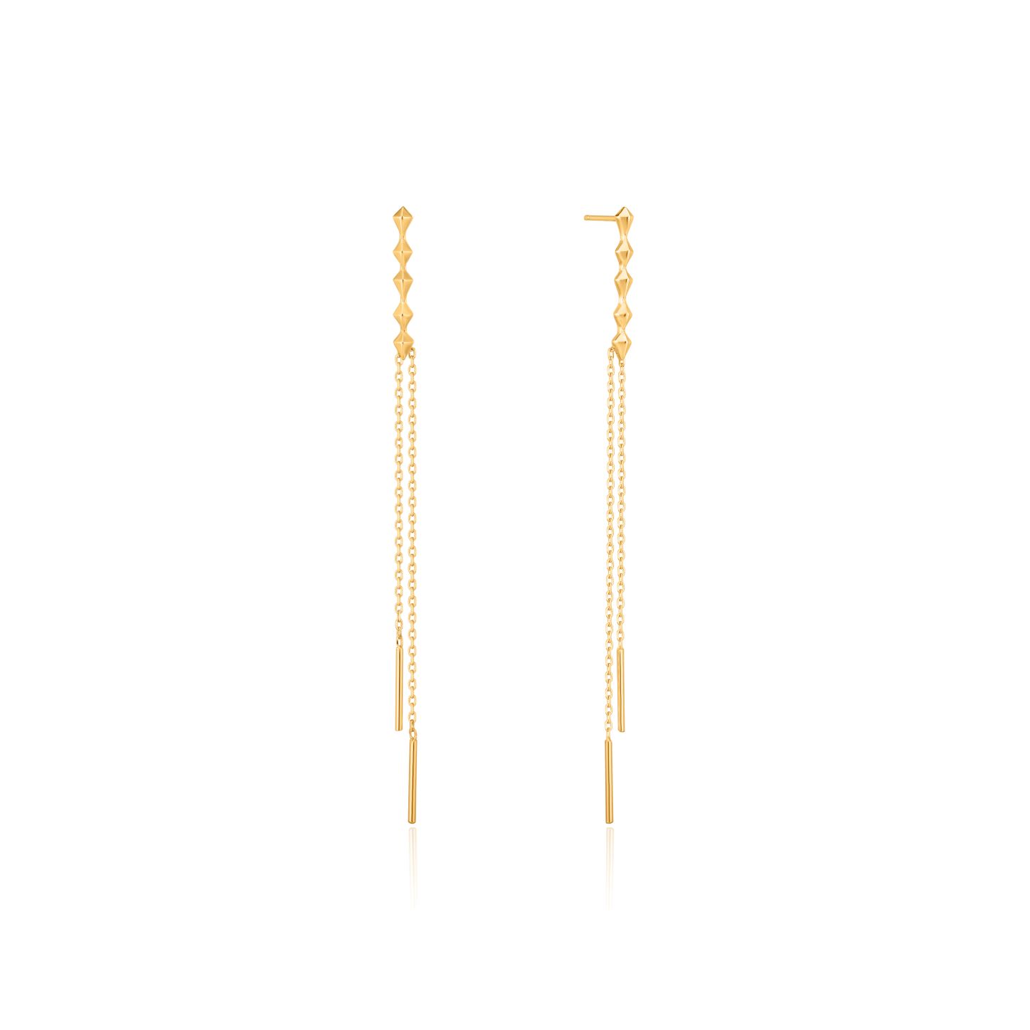ANIA HAIE Spike Double Drop Earrings, Gold-plated