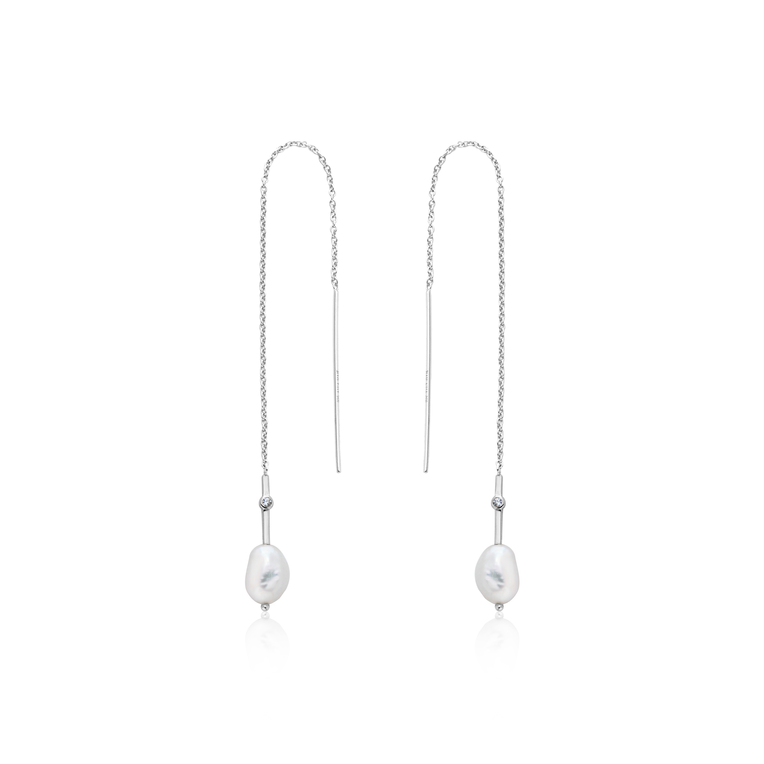925 Freshwater Pearl Threader Earrings Ania Haie