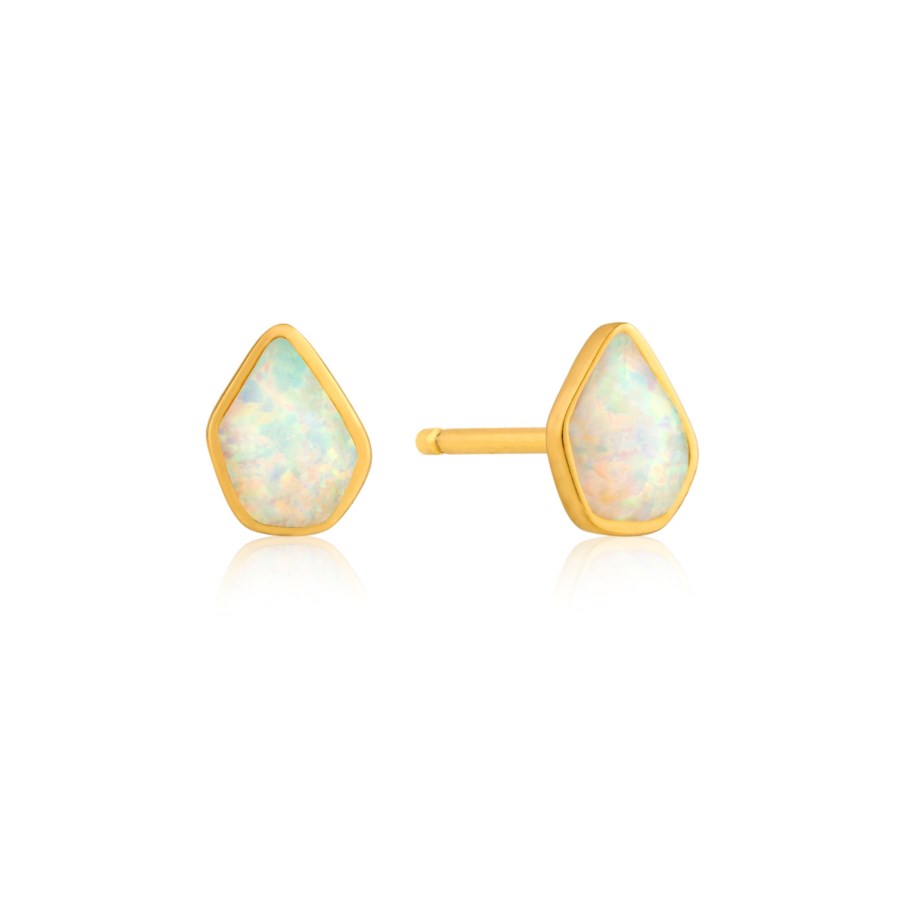 925 14KGP Opal Colour Stud Earrings Ania Haie