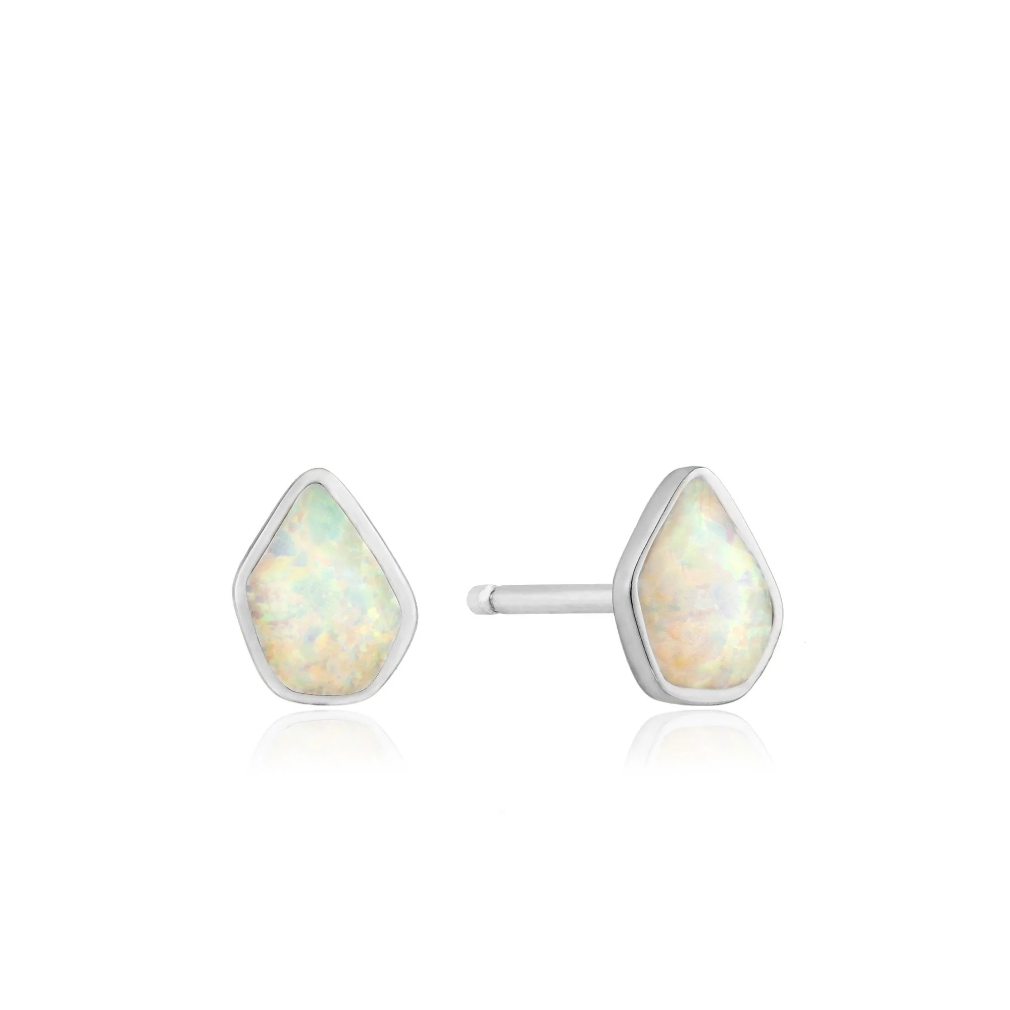 ANIA HAIE Silver Opal Color Stud Earrings