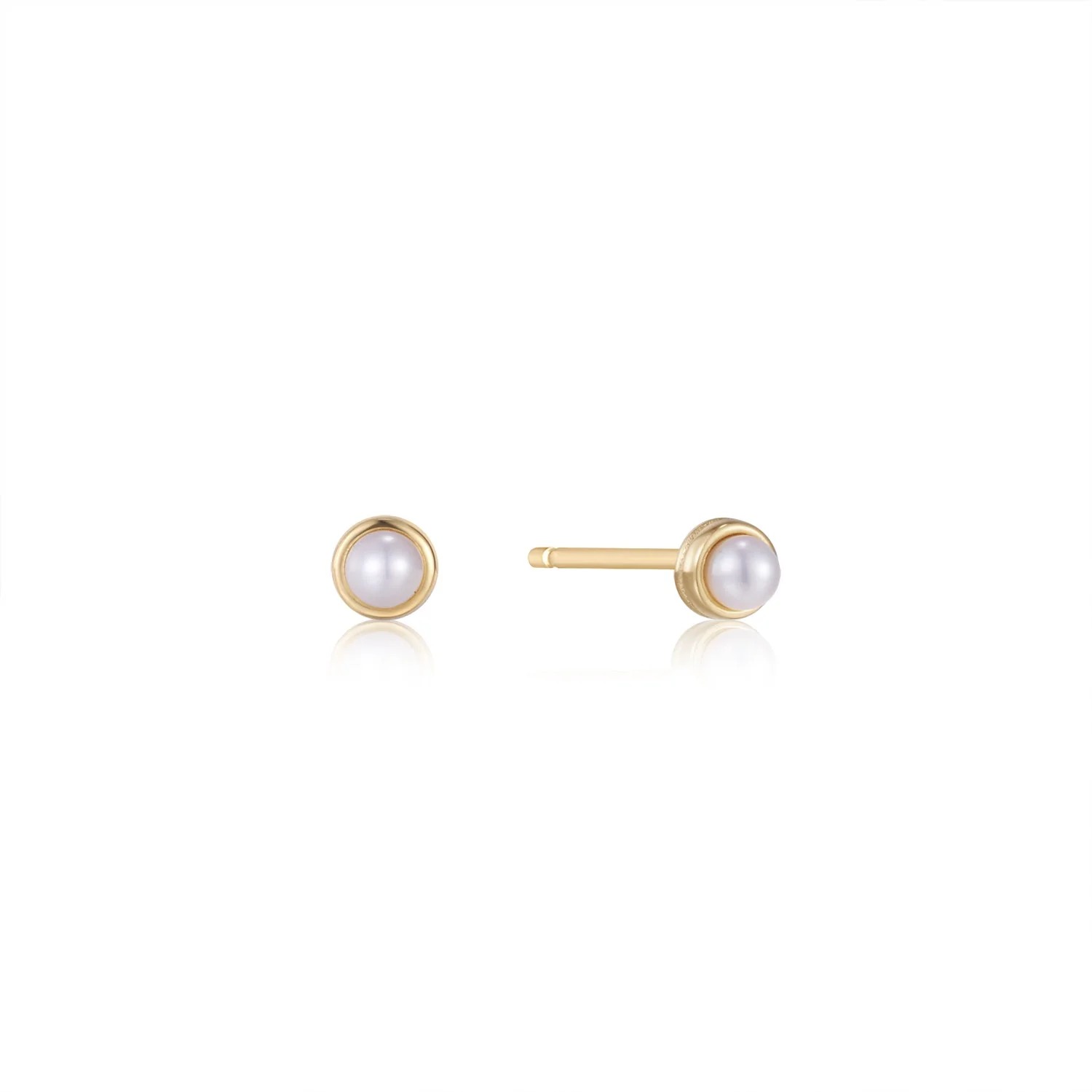 ANIA HAIE Pearl Cabochon Stud Earrings, Gold-plate