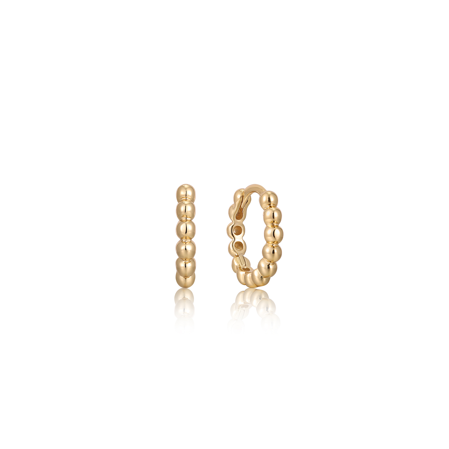 ANIA HAIE Orb Huggie Hoop Earrings, Gold-plated