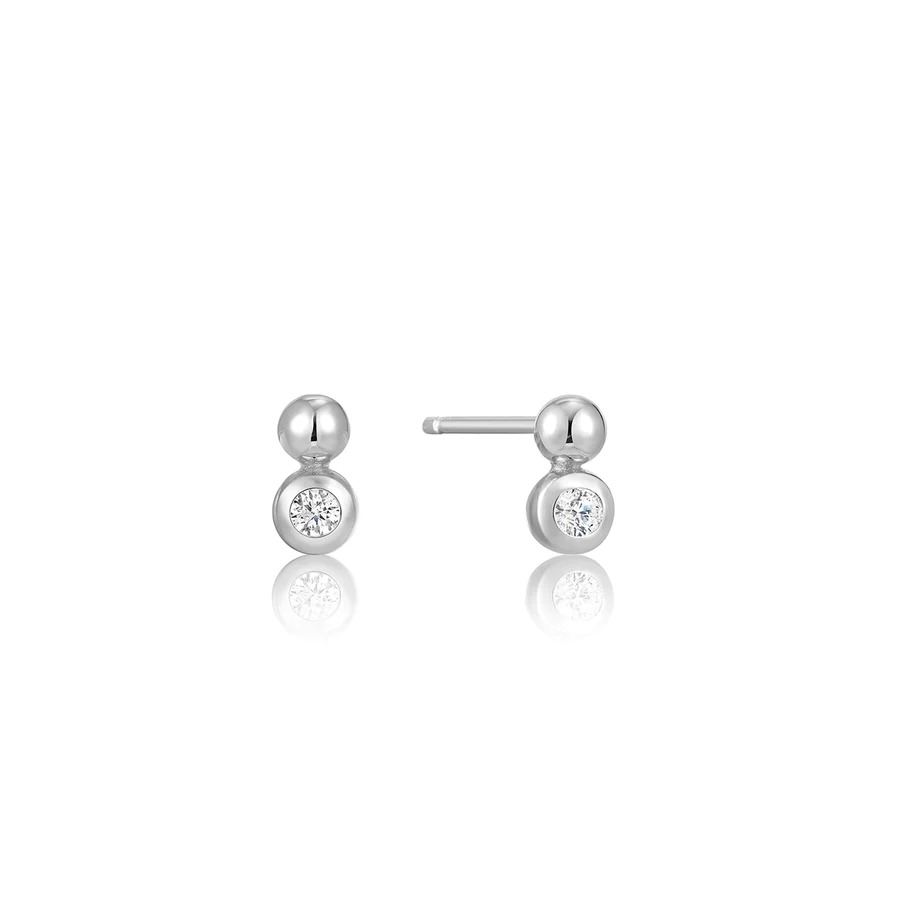 ANIA HAIE Sterling Silver Orb Sparkle Stud Earrings