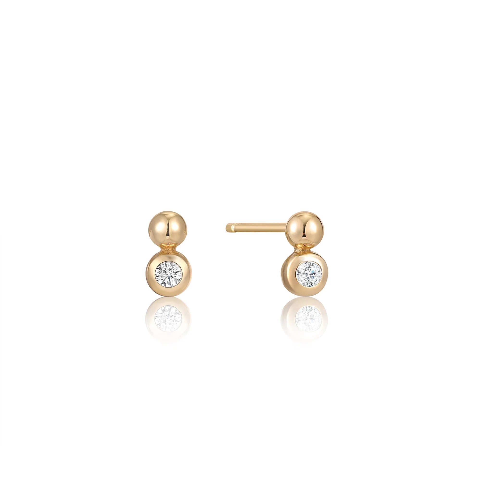 ANIA HAIE Orb Sparkle Stud Earrings, Gold-plated