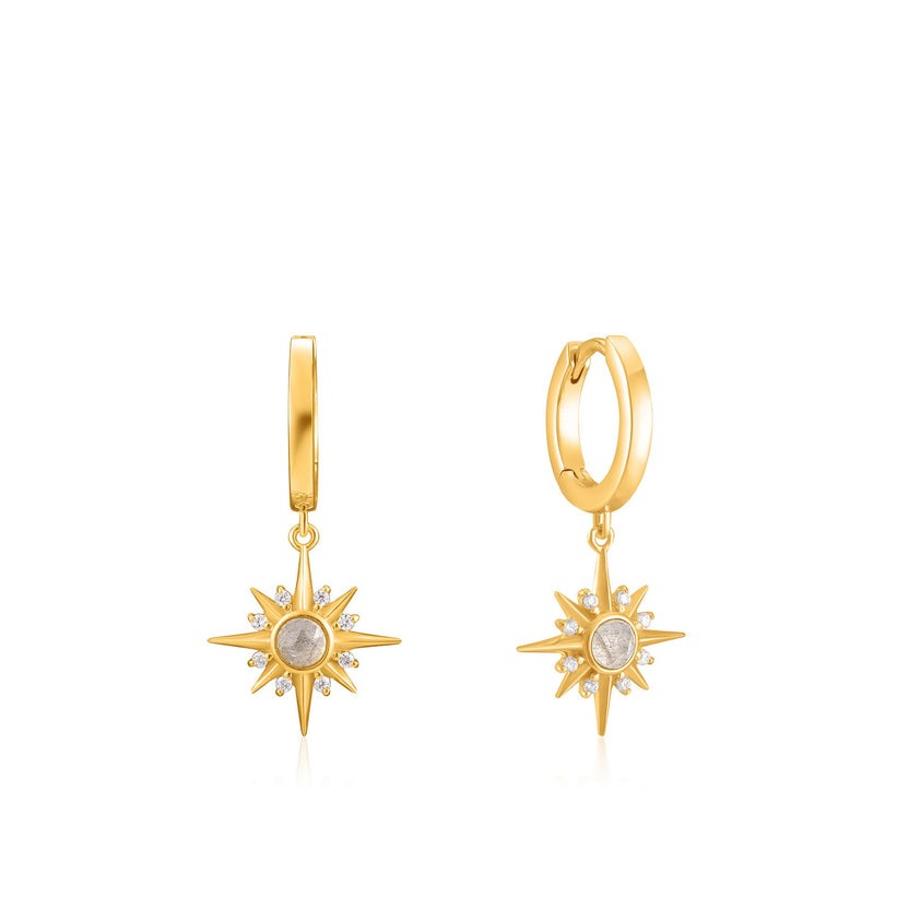 Midnight Star Huggie Hoop Earrings, Gold-plate l ANIA HAIE