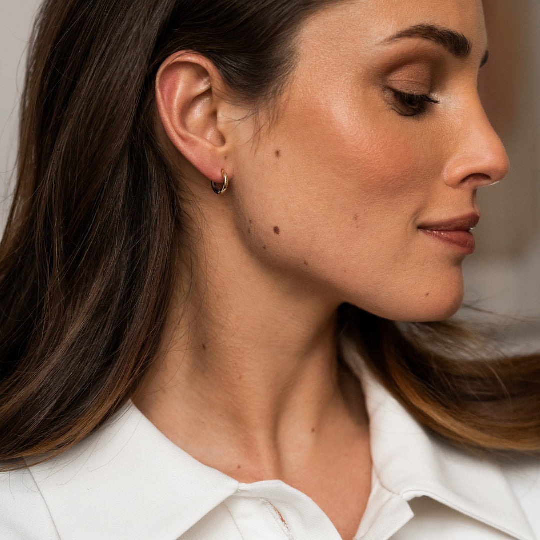 TI SENTO Silver Gold-plate Hoop Earrings