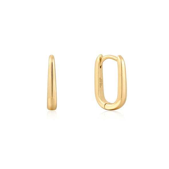ANIA HAIE Gold Oval Huggie Earrings, Gold-plate