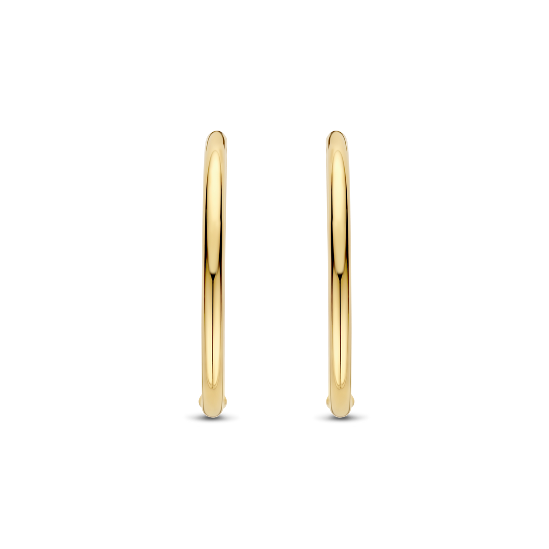 TI SENTO 78007SY Silver, Gold-plated Hoop Earrings l 35mm