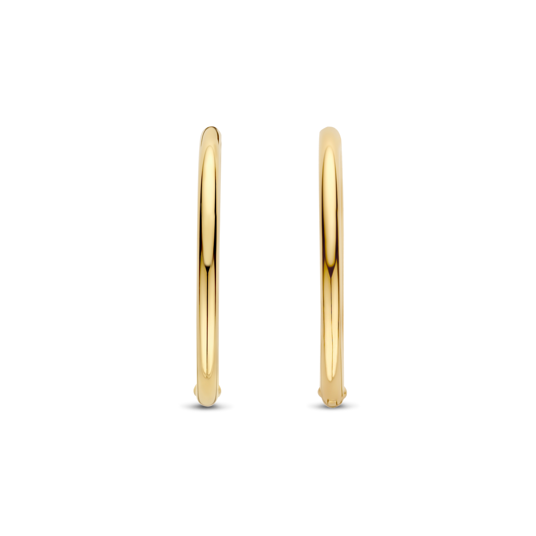 TI SENTO 78007SY Silver, Gold-plated Hoop Earrings l 35mm