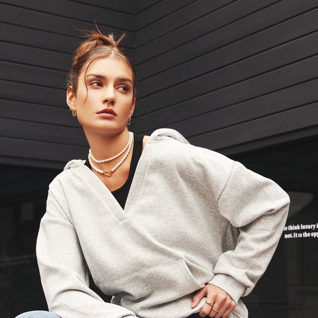 ANIA HAIE Silver Segmented Puffy Huggie Hoop Earrings