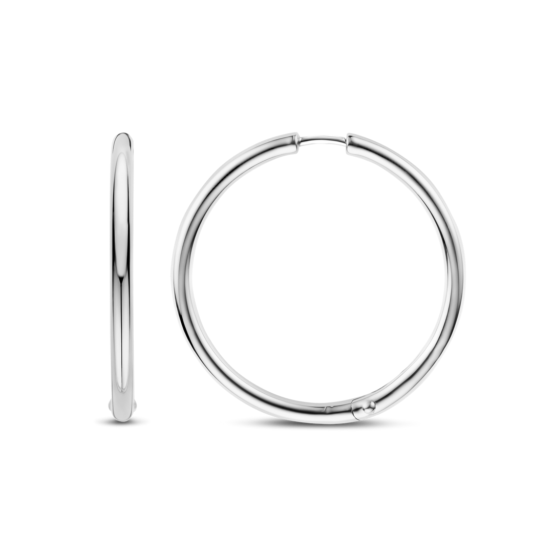 TI SENTO Sterling Silver Hoop Earrings l 35mm