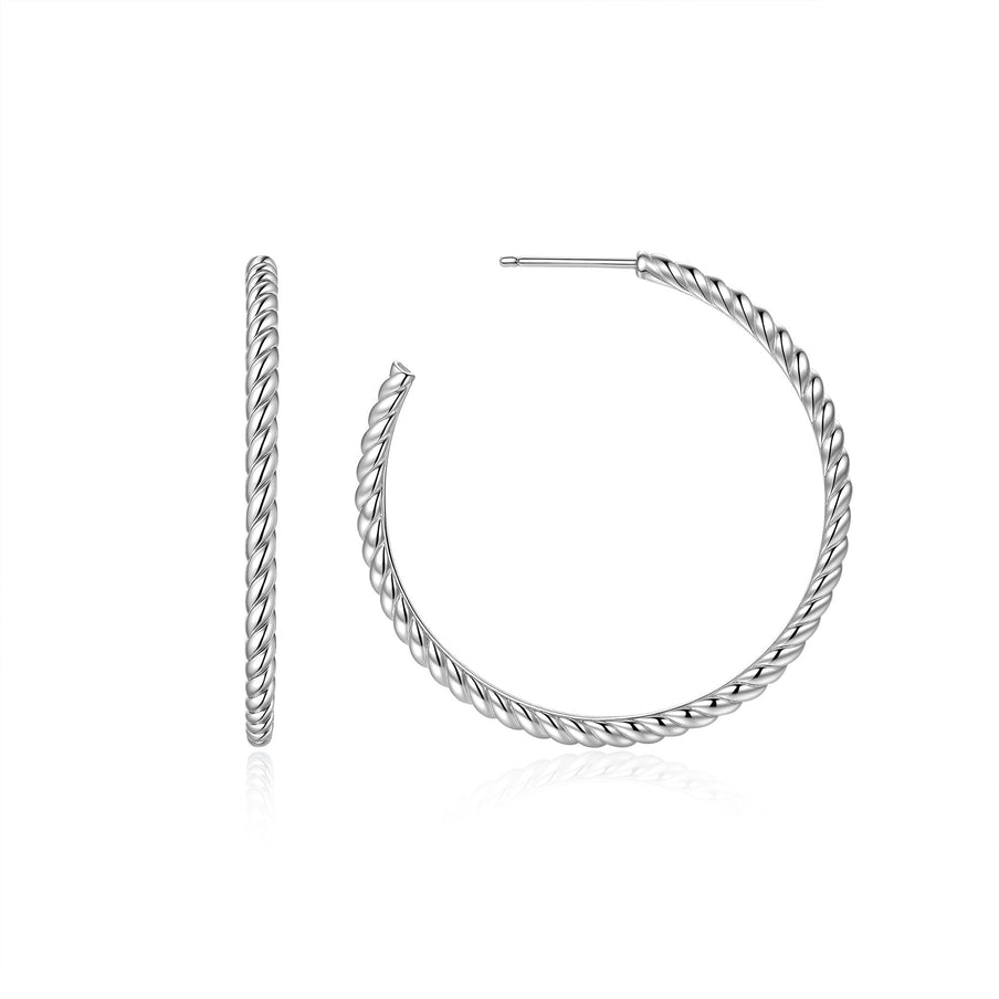 ANIA HAIE Sterling Silver Twisted Oversized Hoop Earrings