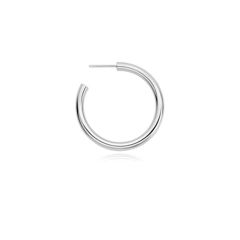 ANIA HAIE Sterling Silver Classic Tube Large Hoop Earrings l 36mm