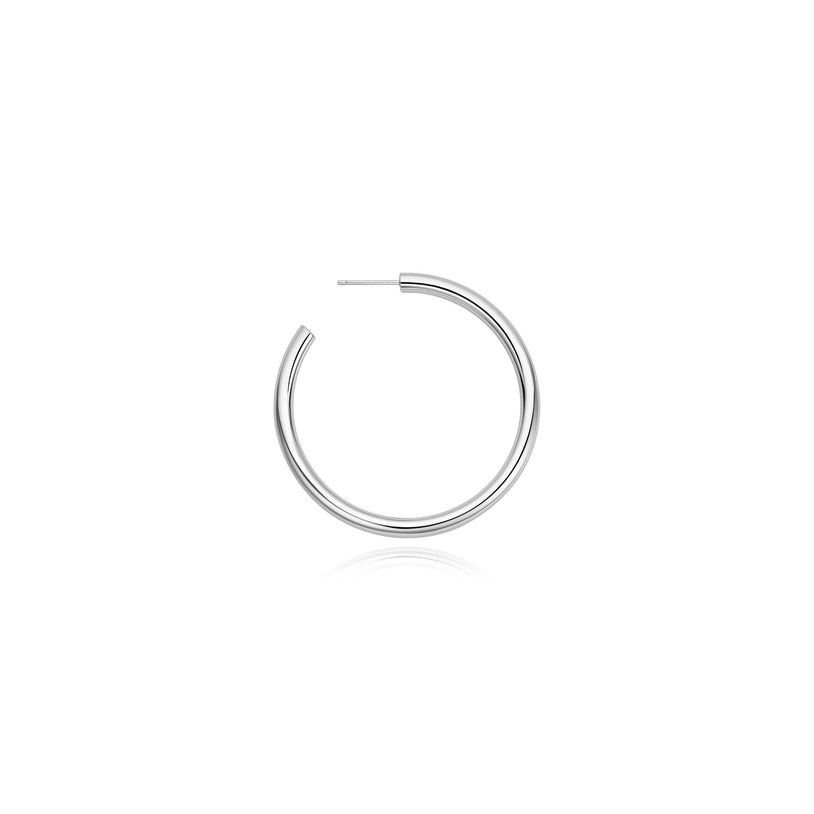 ANIA HAIE Sterling Silver Classic Tube Oversized Hoop Earrings l 48mm