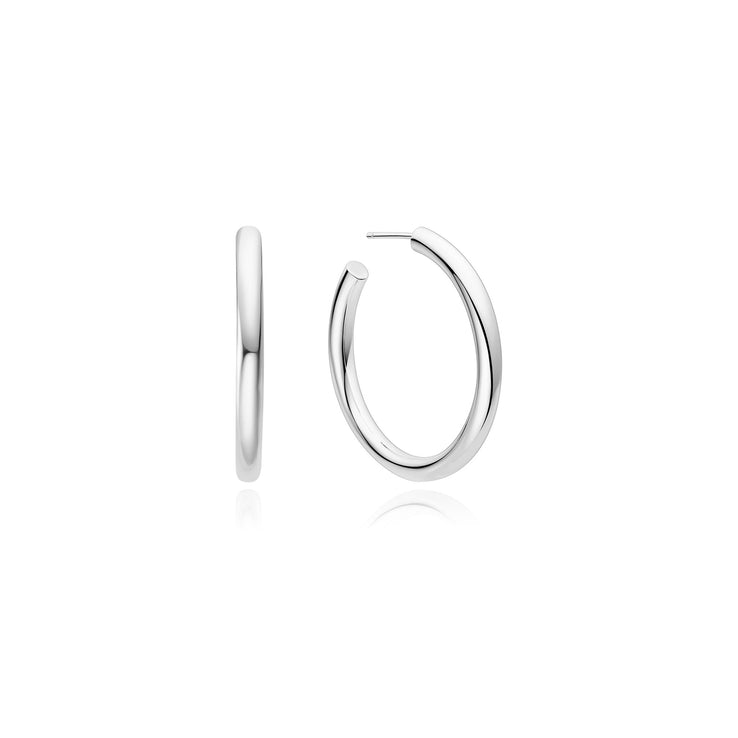ANIA HAIE Sterling Silver Classic Tube Oversized Hoop Earrings l 48mm