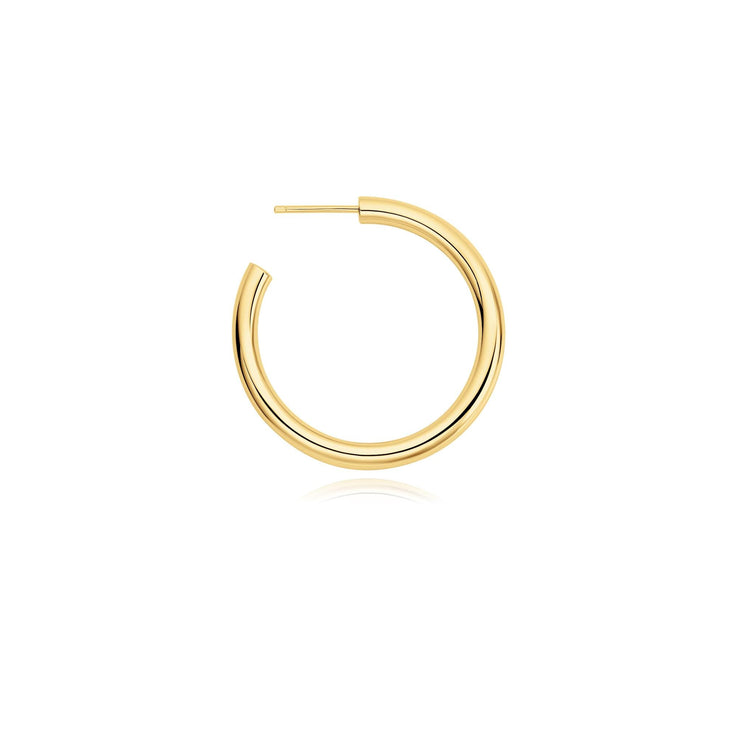 ANIA HAIE Silver, Gold-plate Classic Tube Oversized Hoop Earrings l 48mm